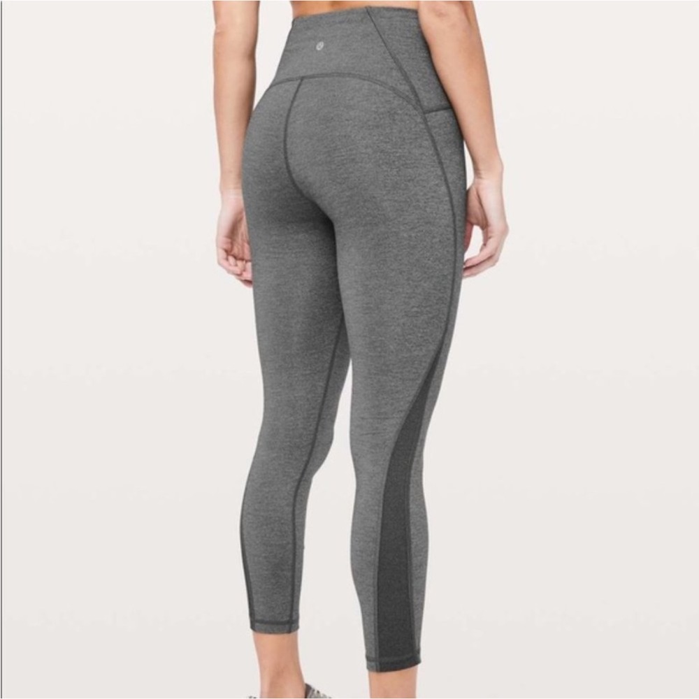 Lululemon train times pant 7/8 length Heathered Grey Size 10